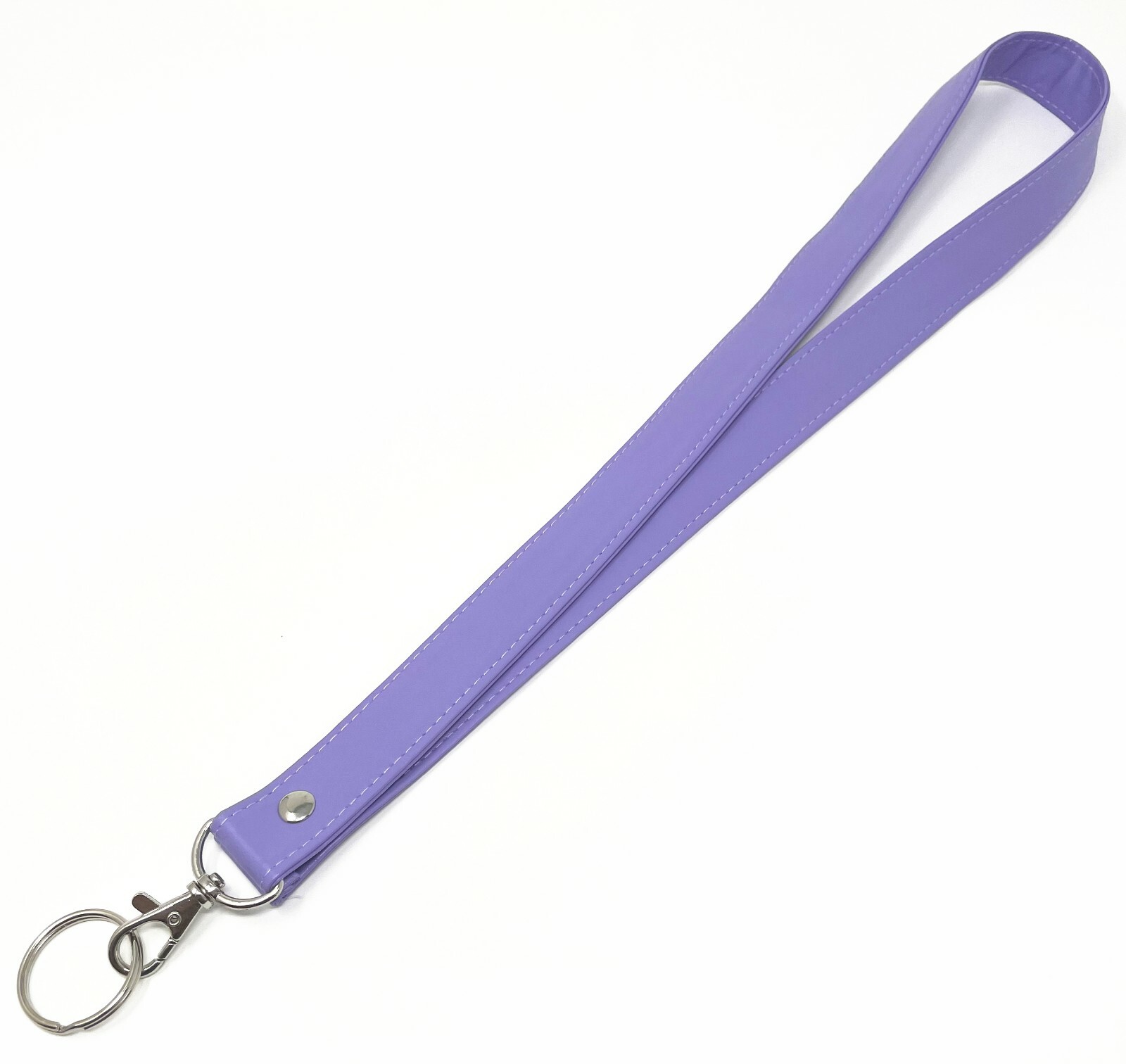 Black, Brown, Lavender Wide Leather Neck Lanyard for key, ID badge holder