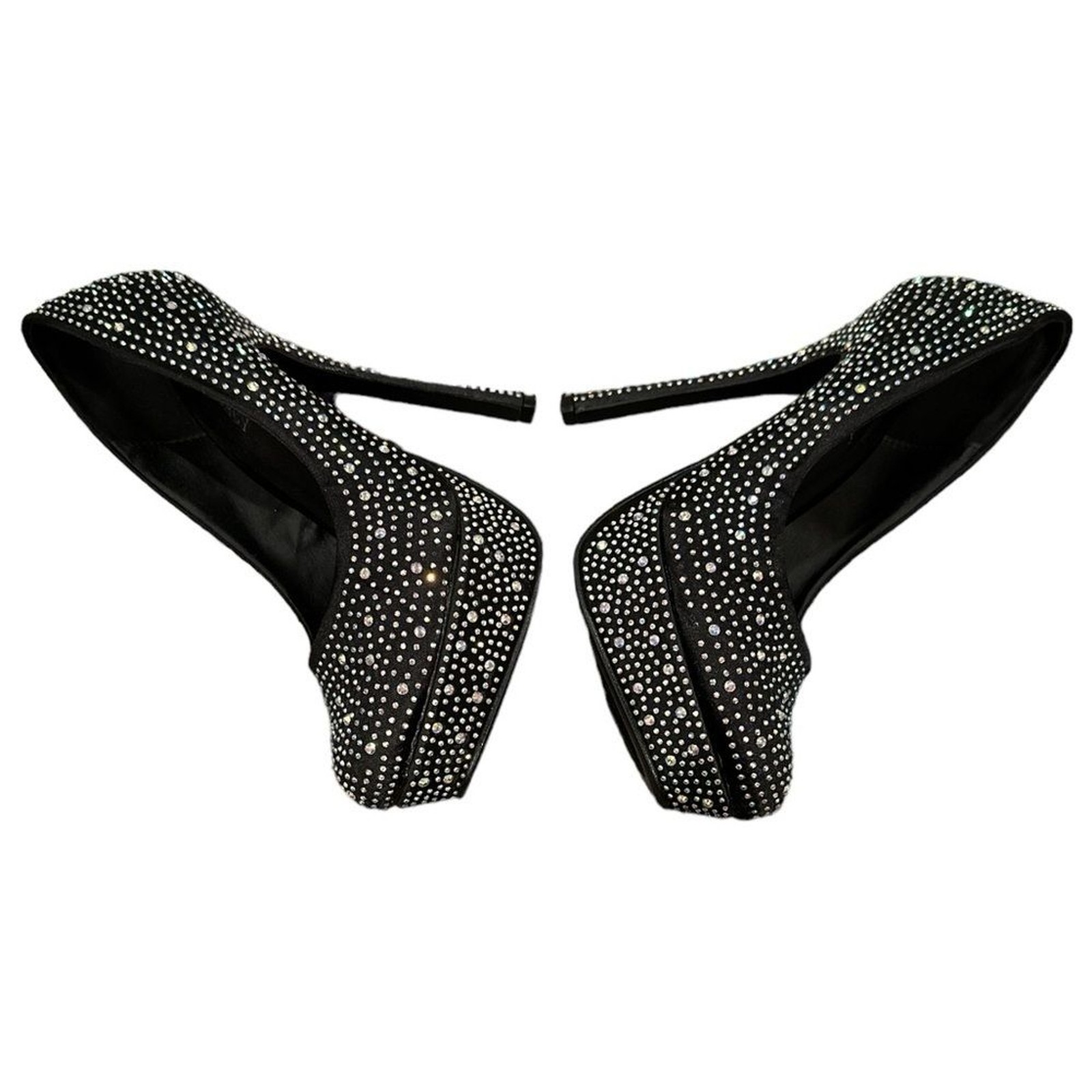 DELICACY DELUXY PLATFORM STILETTO BLING SHOES 6.5