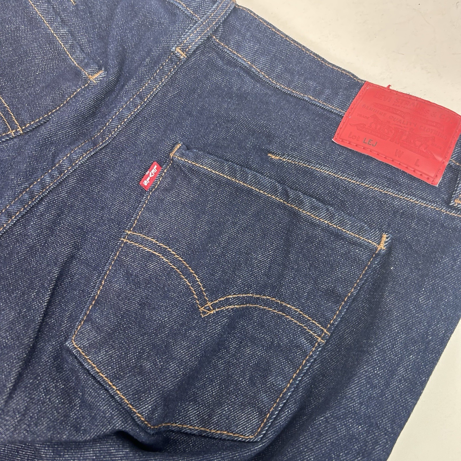 Levi’s Engineered Jeans LEJ Blue Dark Wash Straight Twisted Fits 34×26