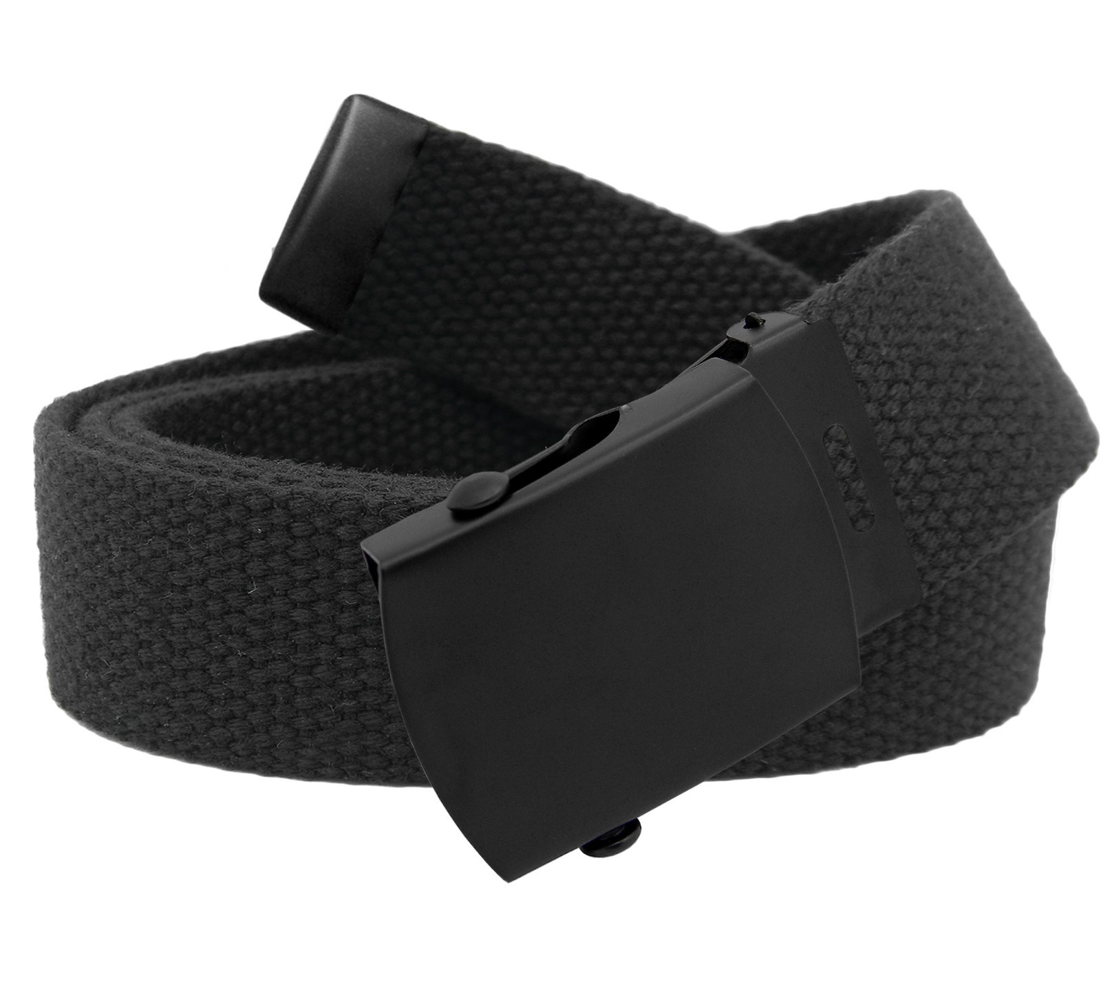 Build A Belt Men’s Classic Black Slider 1.25″ Wide Buckle with Canvas Web Belt