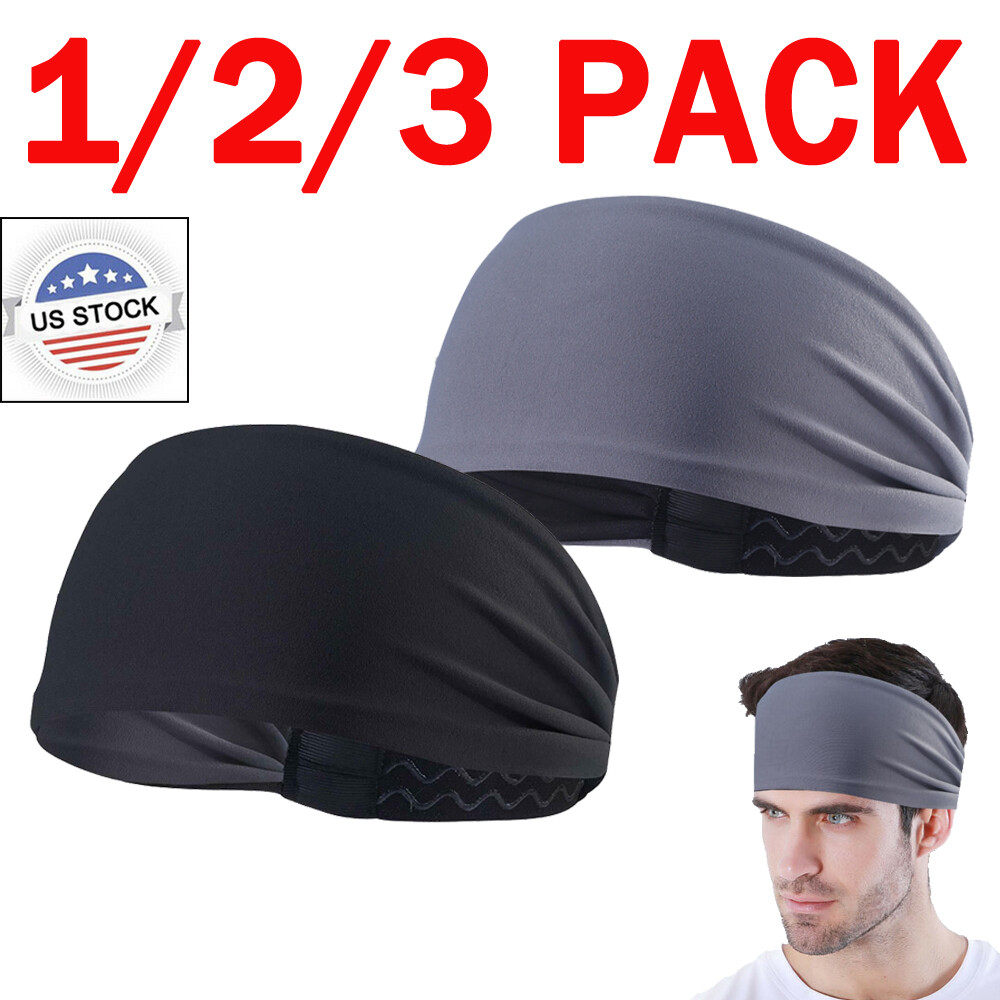 Mens Headband – Workout Sports Sweatbands Hair Band for Running Exercise Cycling