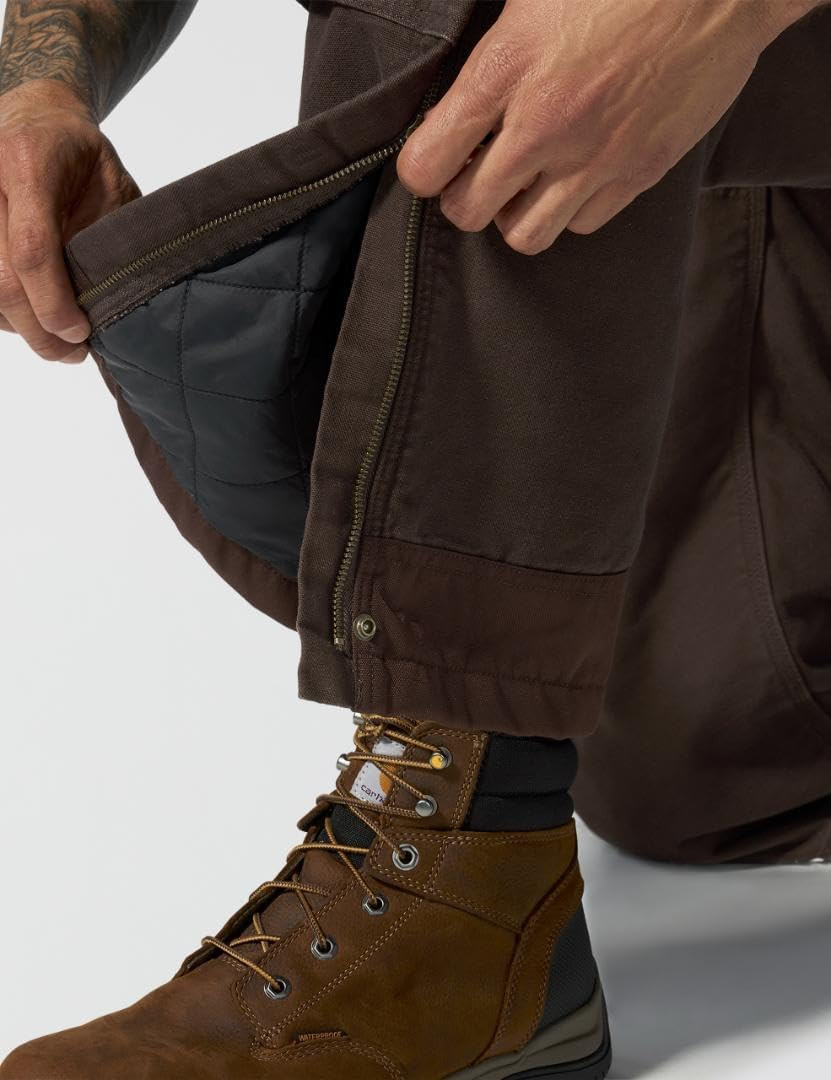Men’S Washed Duck Insulated Bib Overall