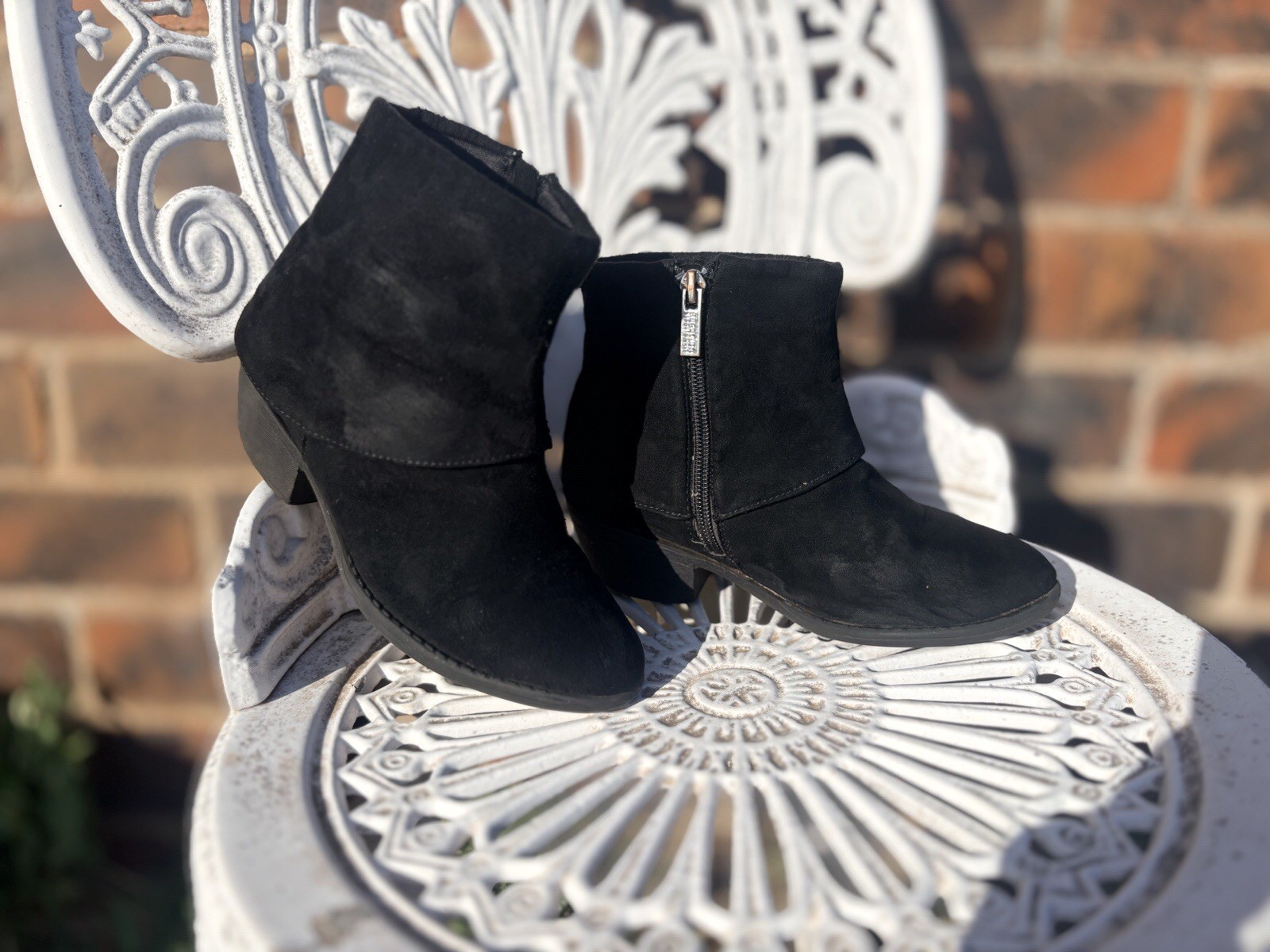 Kenneth Cole, Reaction, Girl Size 1, Black, Zip Up Boots, Mint Condition