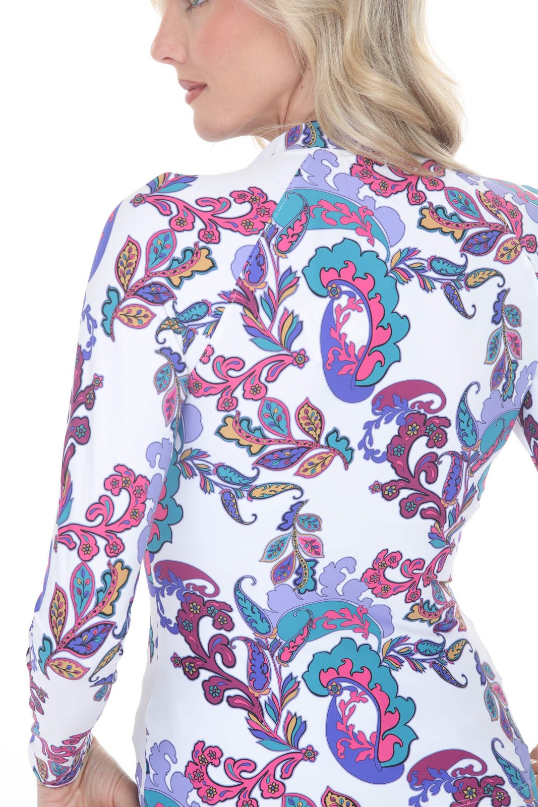 Johnny Was White Fatima Long Sleeve Surf Shirt CSW1125-J