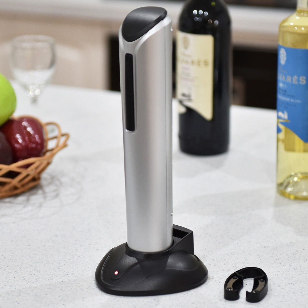 COSTWAY Cordless Electric Wine Bottle Opener Corkscrew as picture show