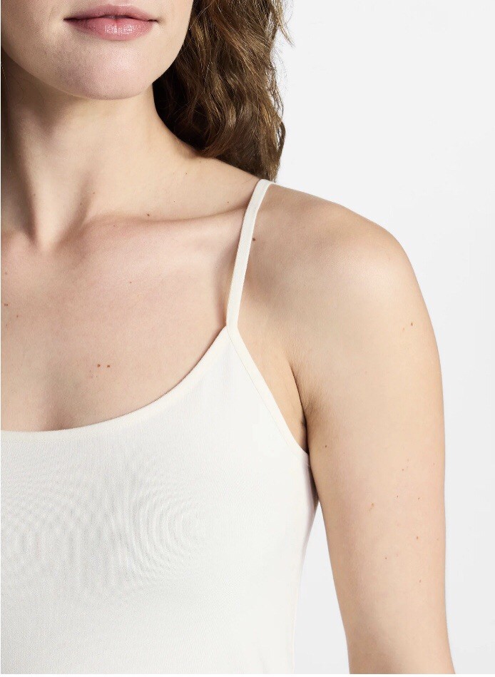 TIME and TRU Womens Cami Top Size Large 12-14 Cream Adjustable straps New