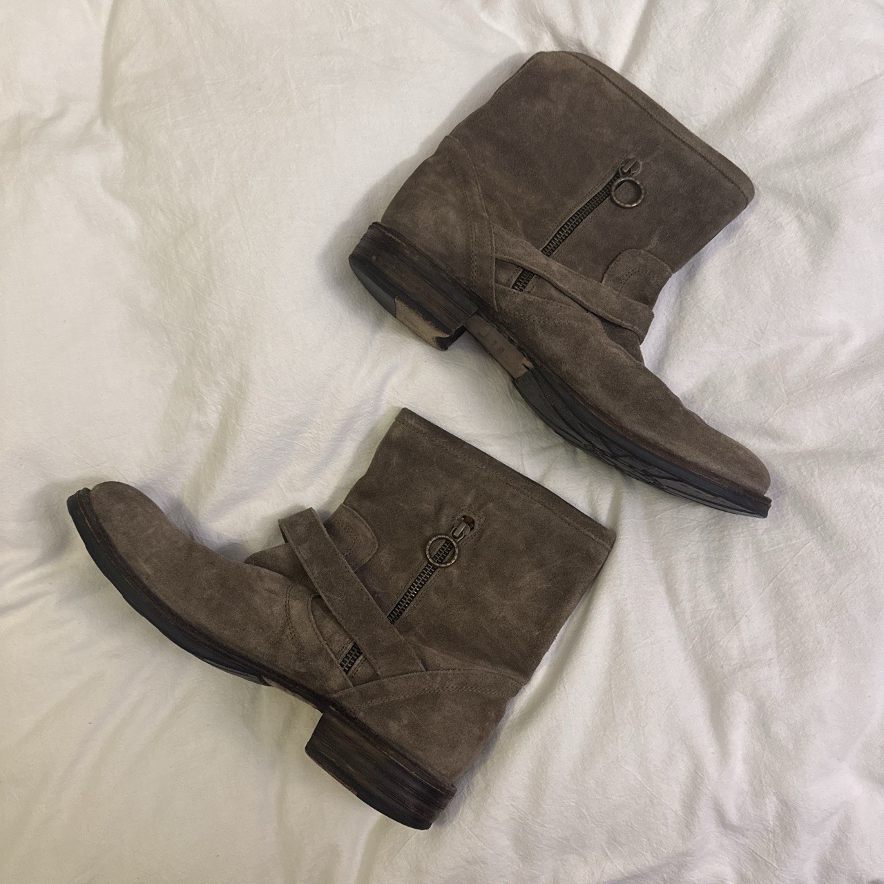 Brown Fiorentini + Baker Suede Ankle Boots Men’s Size 8 1/2