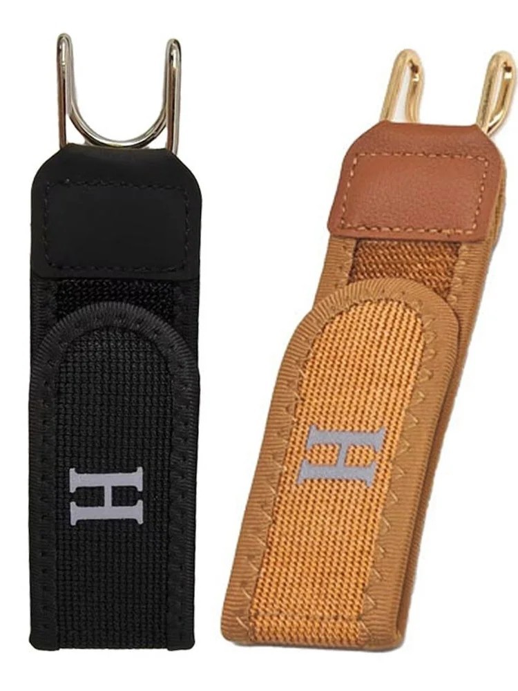 2PCS Tactical Metal Hook Elastic Belt Buckle-Less Invisible Waist Belt Closure