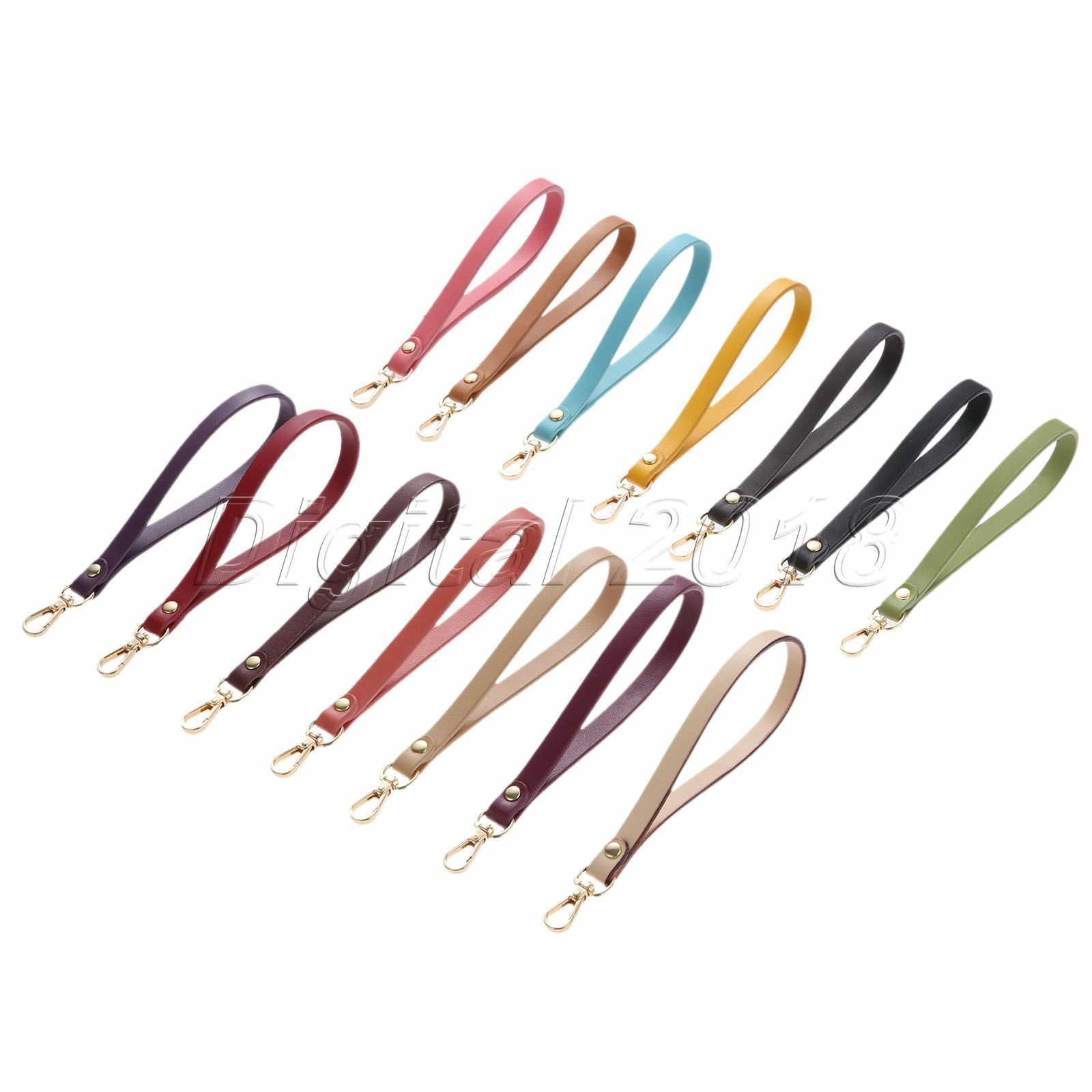 15*0.8cm Leather Short Straps Bag Accessories Wristlet Wrist Bag Strap Handle