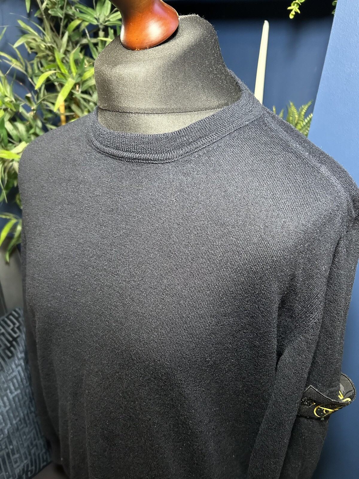2018 AW Stone Island Jumper 100% Wool Dark Navy Blue 3XL Mens Terraces Casuals