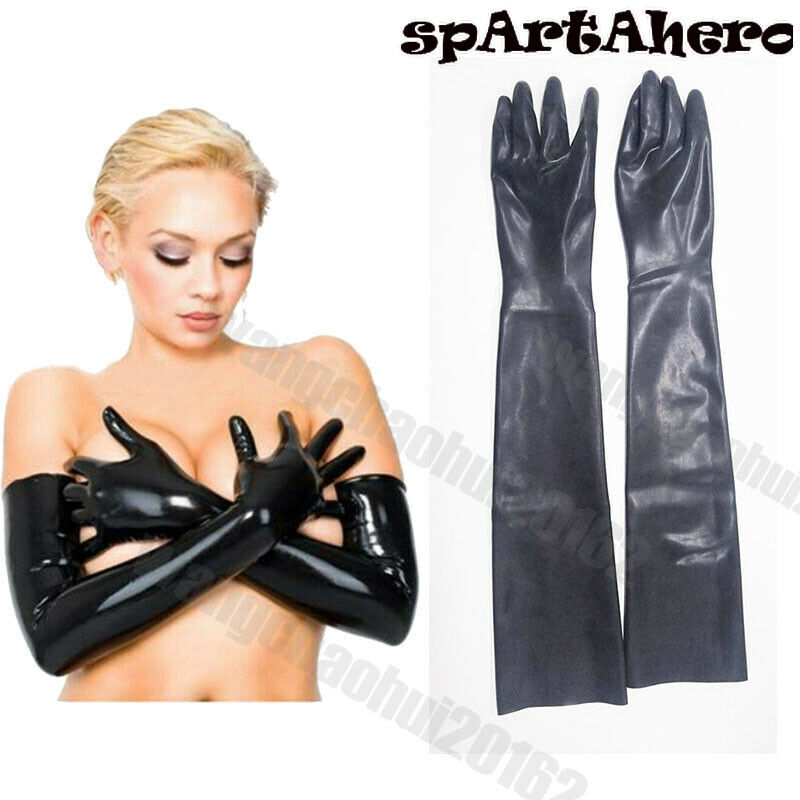 100% Latex Pure Latex 3D Moudl Opera Long Gloves Rubber Moulded Seamless