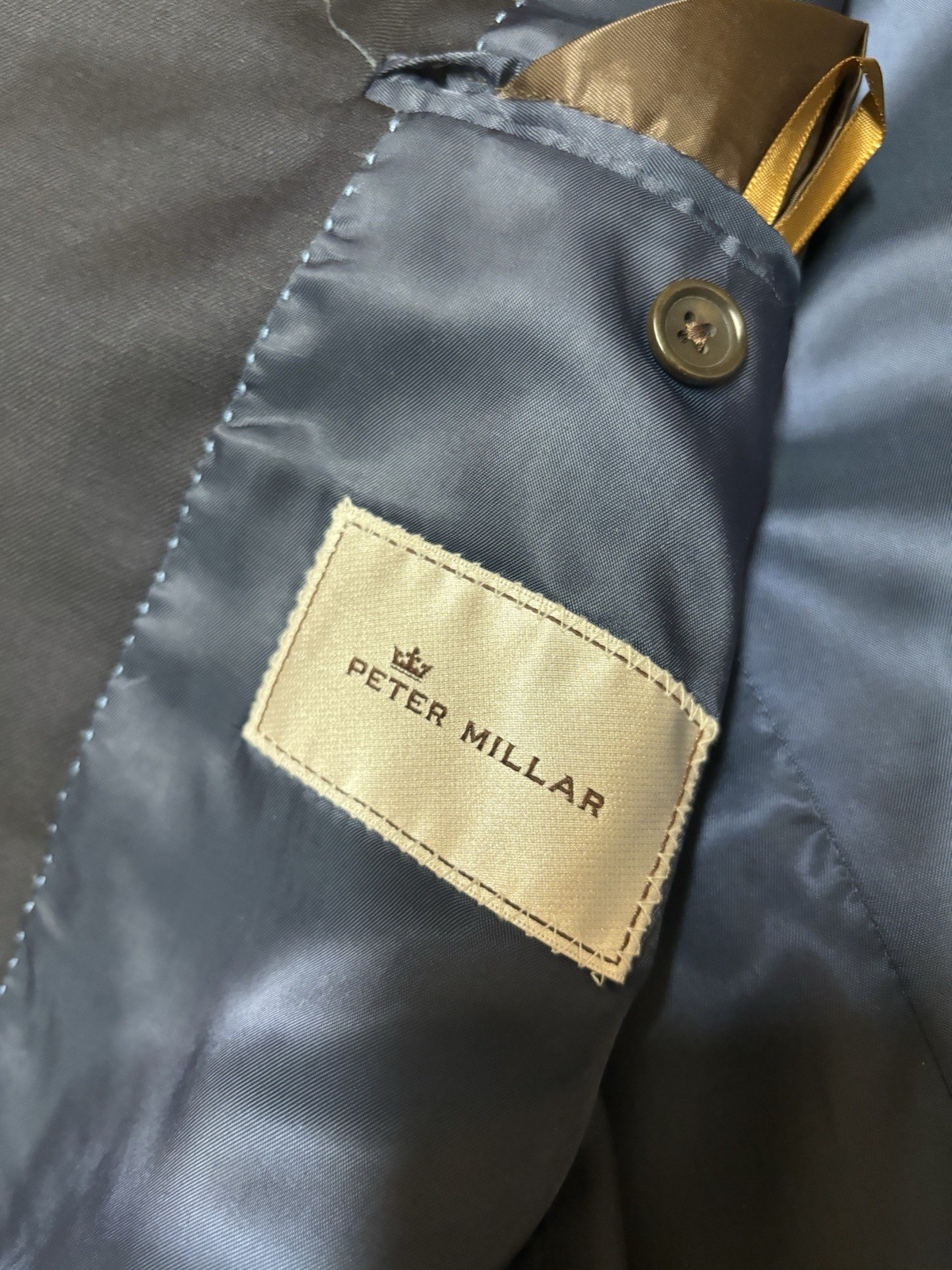 Peter Millar 100% Wool Navy Blue 2 Button Blazer Jacket Canada Size 44T