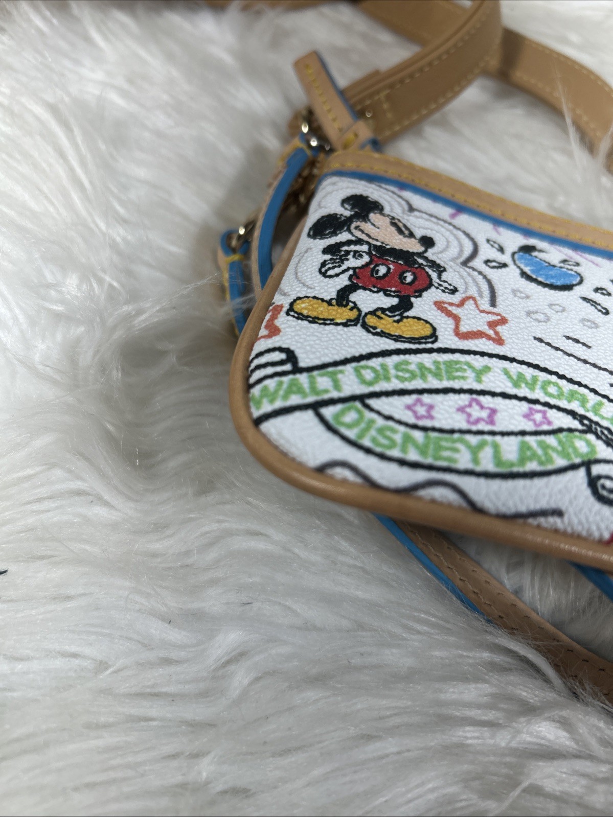 Dooney Bourke Disney Mickey Mouse Minnie Wristlet And Added Mautto Strap!