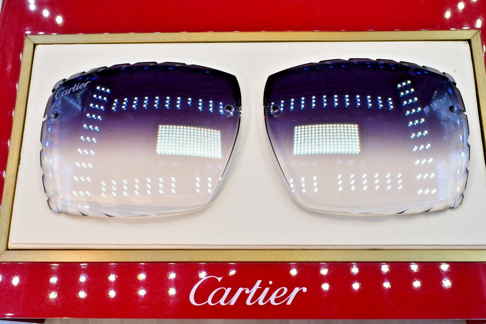 Cartier big c diamond cut lenses wood horn trivex Sunglasses ct0092o Oreo