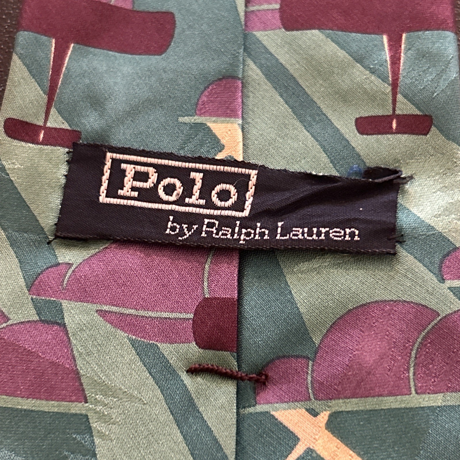 Vintage EUC Polo Ralph Lauren Airplane Theme Jacquard Silk Tie USA 55 X 3.5