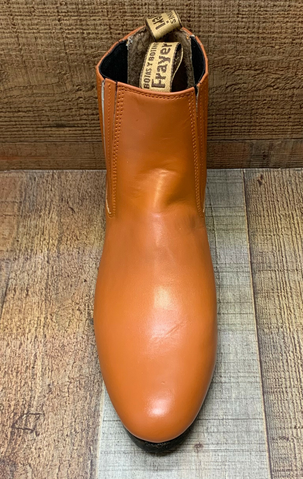 Men Charro Botin Vaquero Redondo Napa Western Cowboy Half boot Chelsea Round Toe