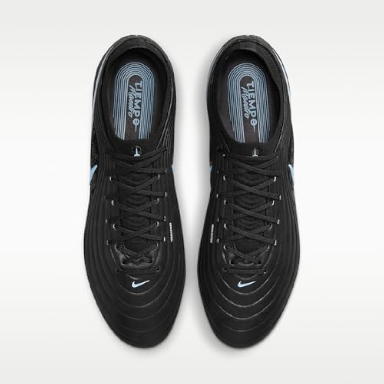 Nike Tiempo Maestro Elite Firm-Ground Low-Top Soccer Cleats (Black/Ice Blue) Siz
