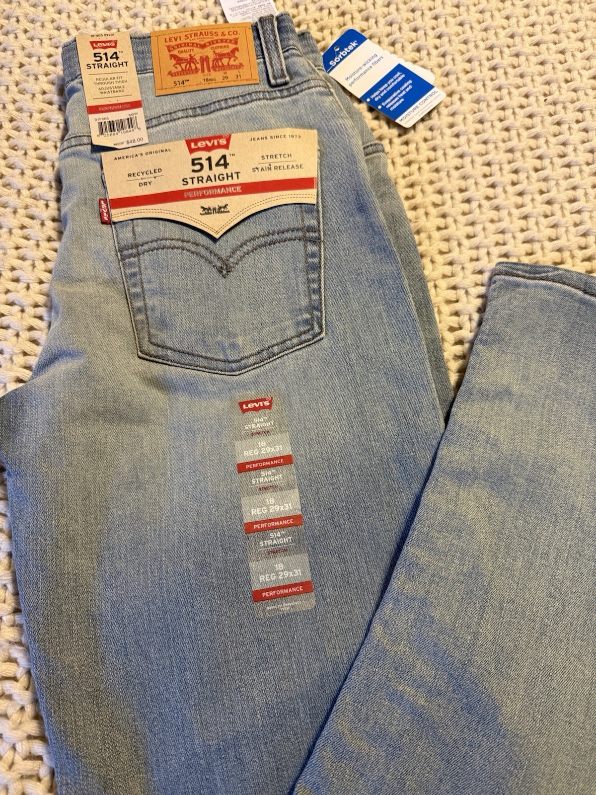 Levis 514 Straight Regular Fit Stretch Jeans Size 18reg 29×31 BRAND NEW