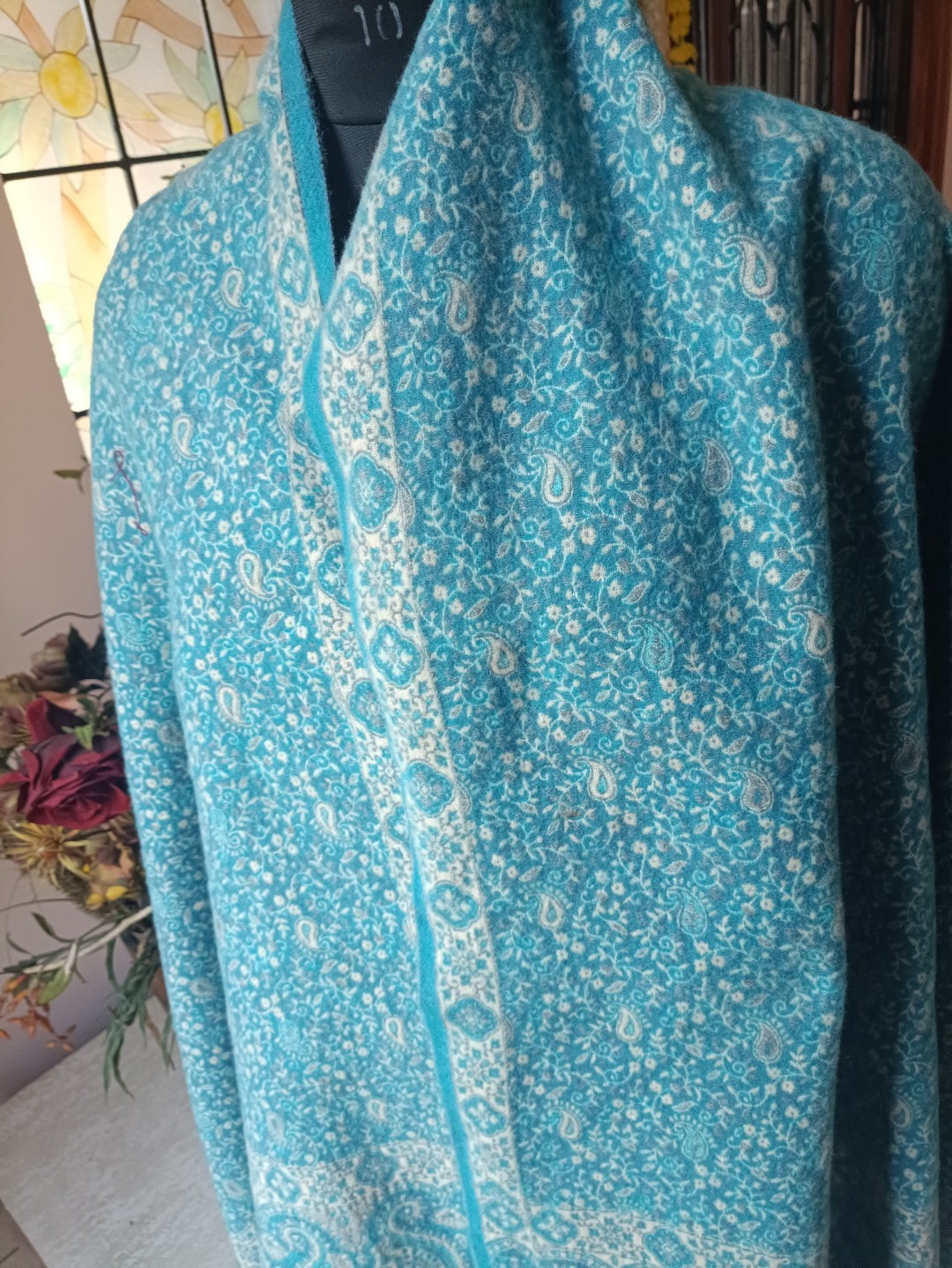 THICK WARM gift yak wool shawl handmade Reversible Yoga Throw meditation Blanket