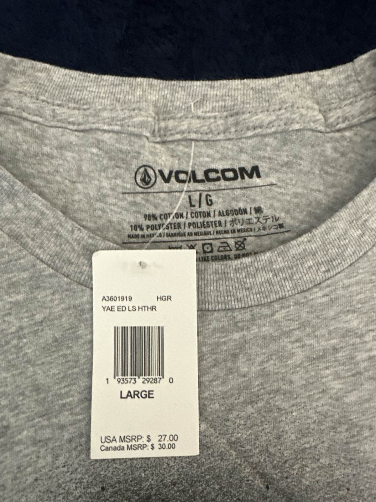 Volcom Long Sleeve Large Shirt NEW