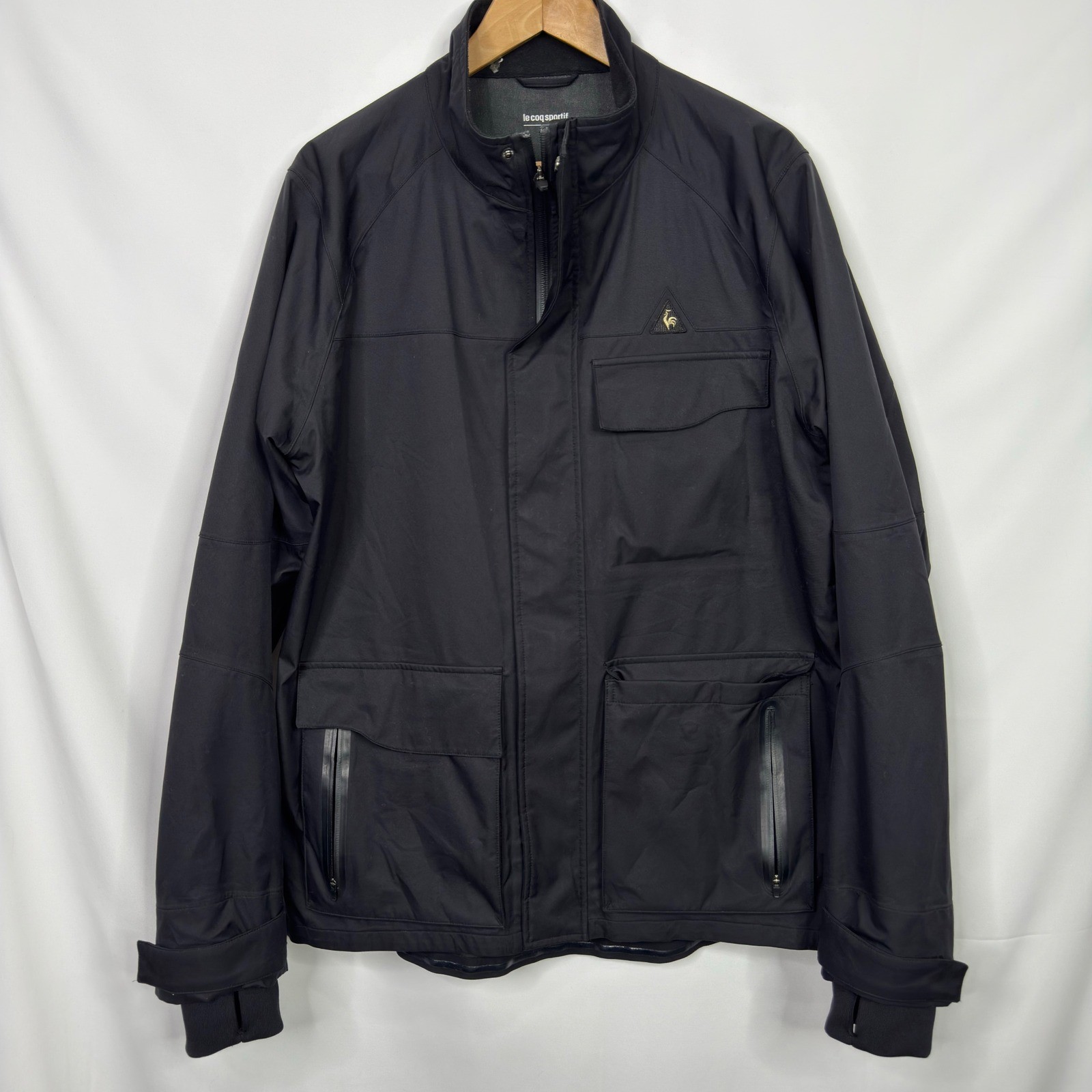 Le Coq Sportif Ermilos Black Outdoor Jacket Mens XL Sportswear Outerwear