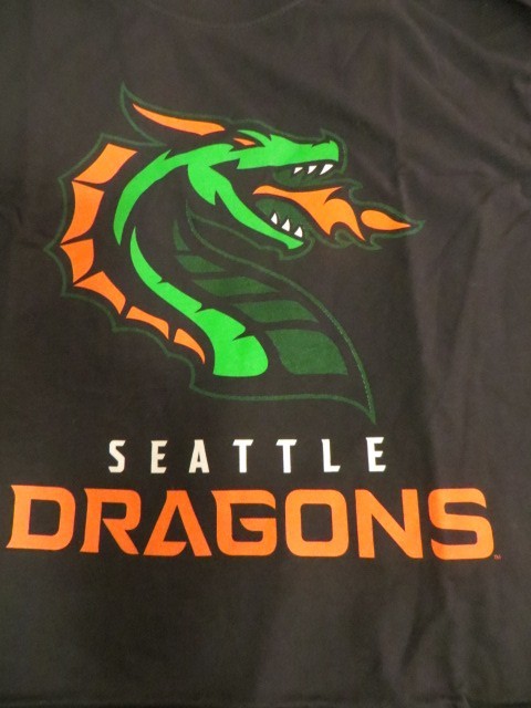 NWT ’47 Brand Seattle Dragons XFL Blue T-shirt, men’s size L