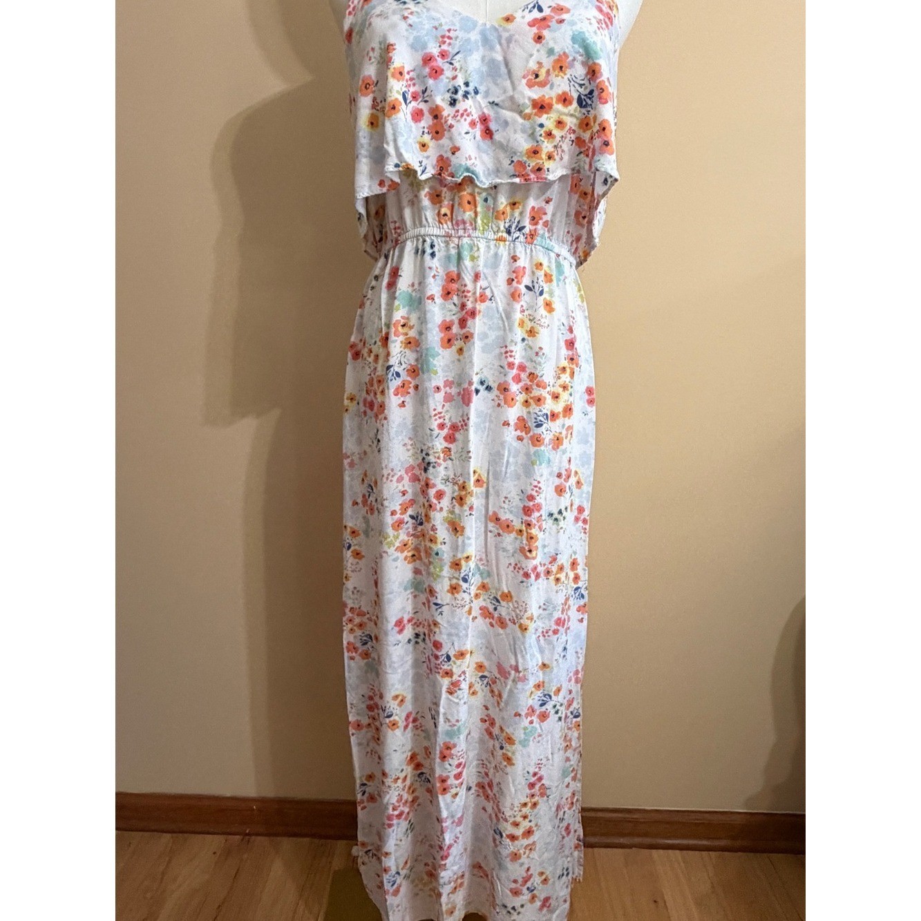 LC Lauren Conrad Floral Ruffle Maxi Dress – Size M