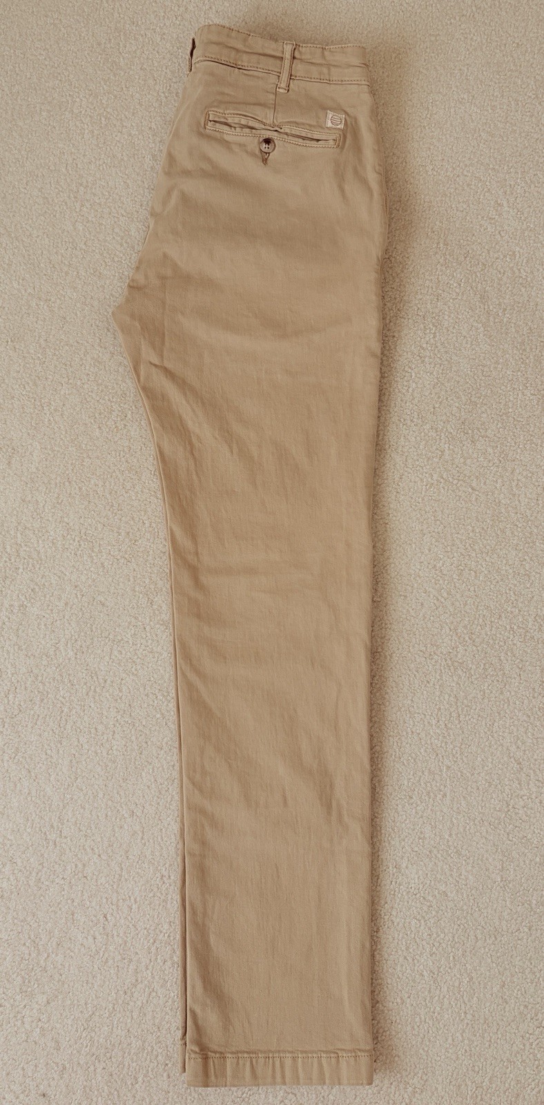 Marine Layer Men’s Beige Chino Pants 32W Slim Straight Stretch Flat Front