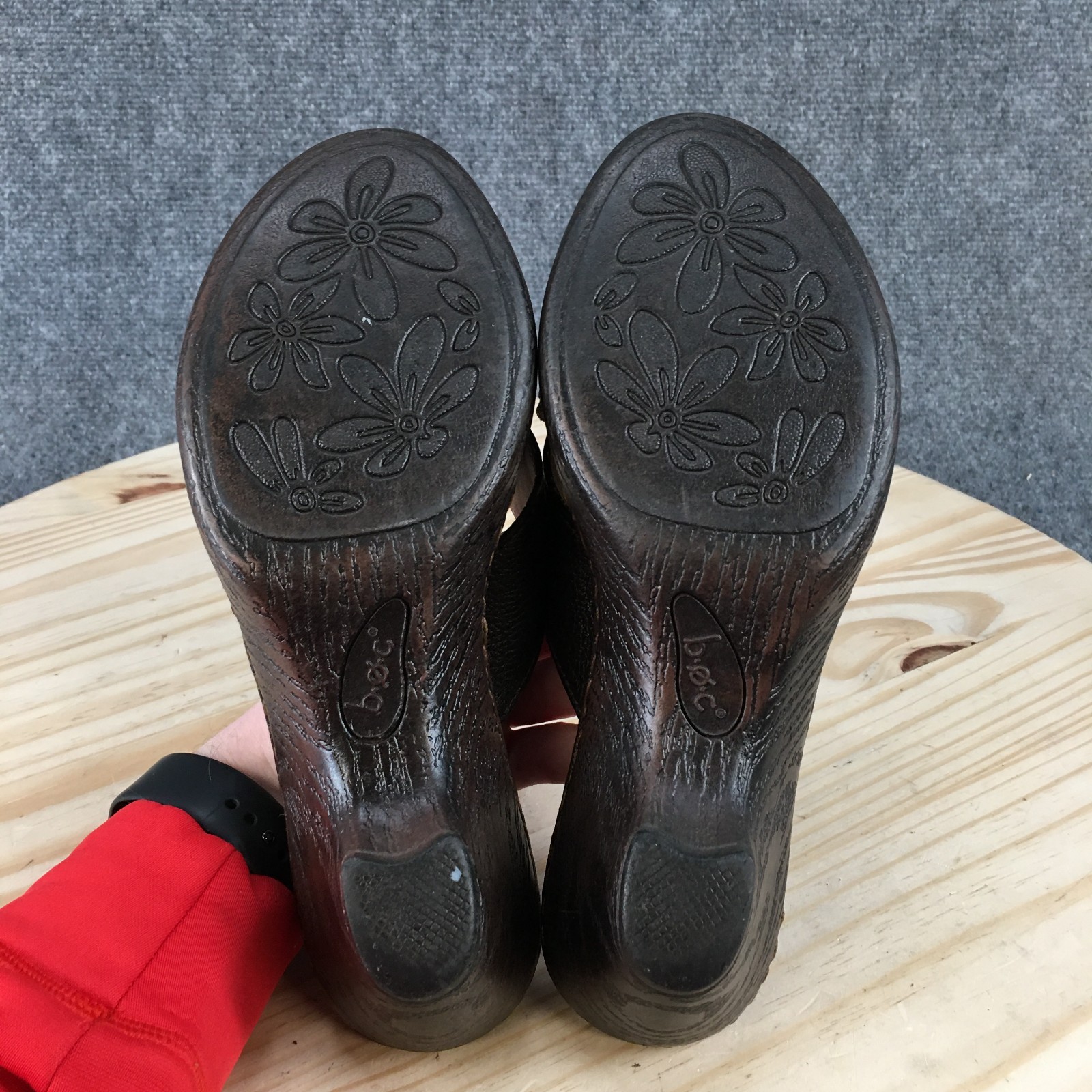 BOC Born Concepts Sandals Womens 9 M Slide Brown Slip On Wedge Heels BC6670