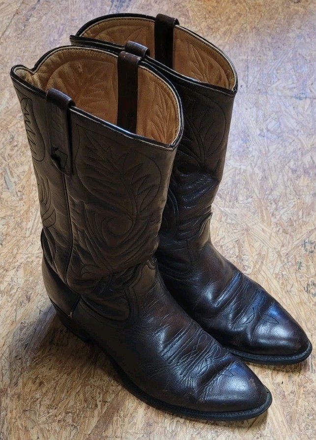 Men’s RED WING PECOS Brown Leather Western Cowboy BOOTS SZ 10-1/2B Narrow 10.5B