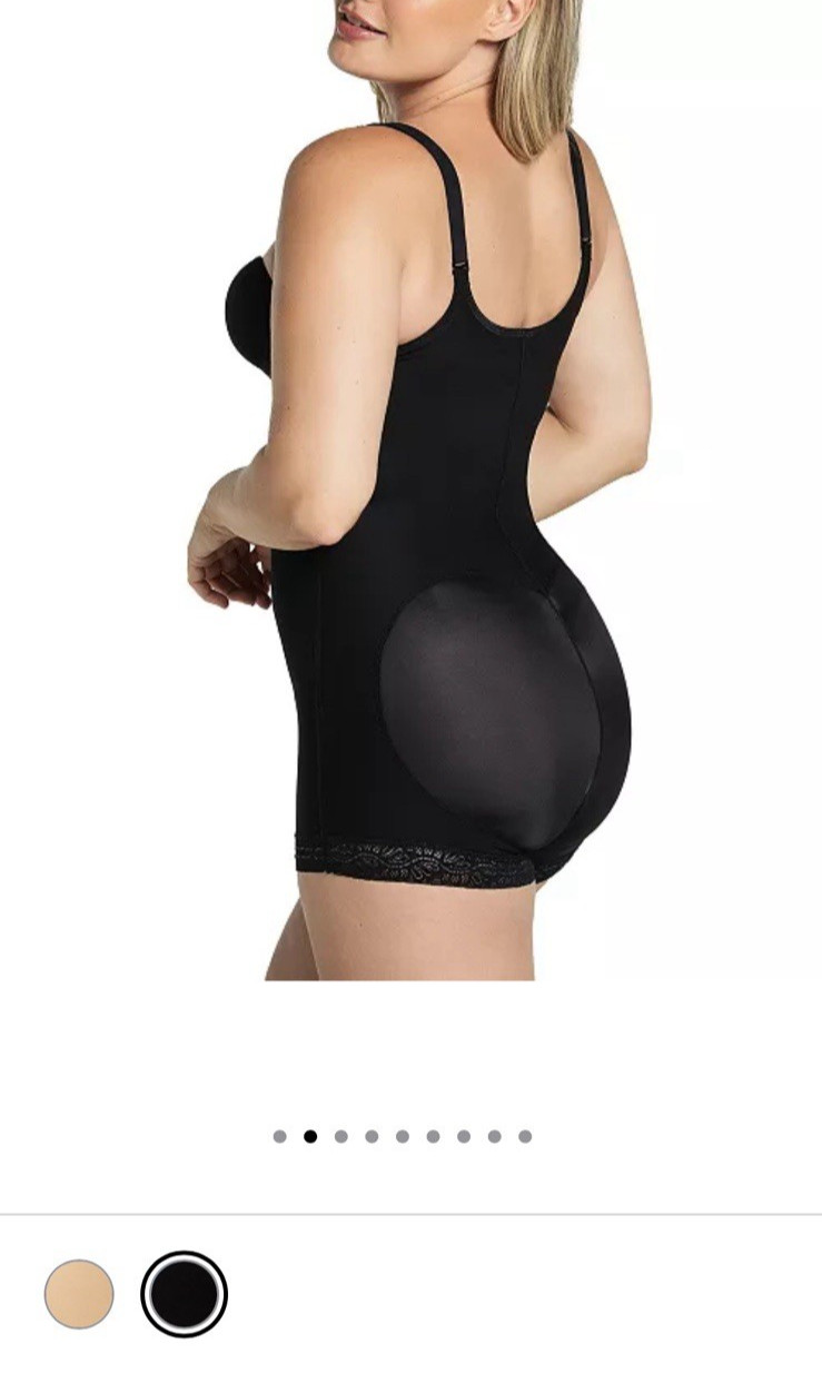Leonisa 018678N PowerSlim Open Bust Body Shaper Boyshort Faja XL