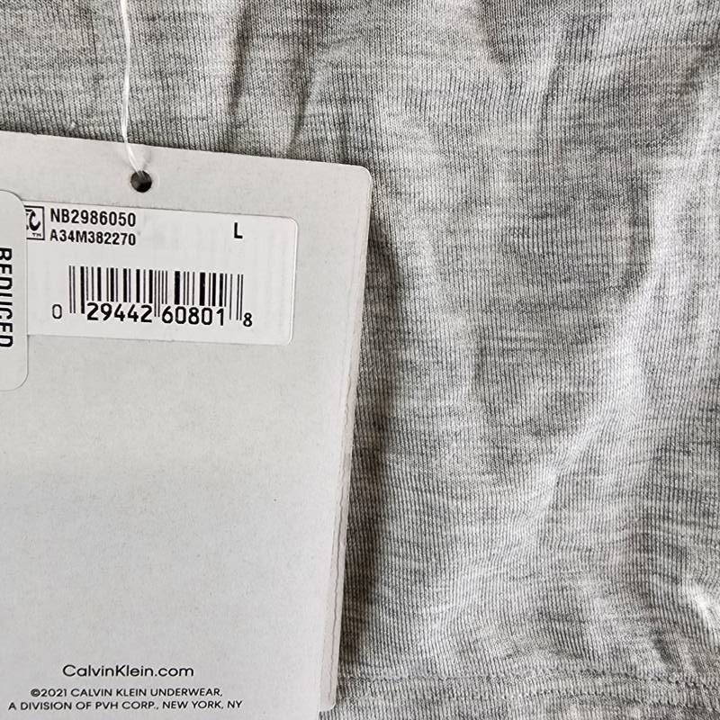 Calvin Klein Ultra Soft Modal Trunk Men’s Large Gray Heather Logo Waistband