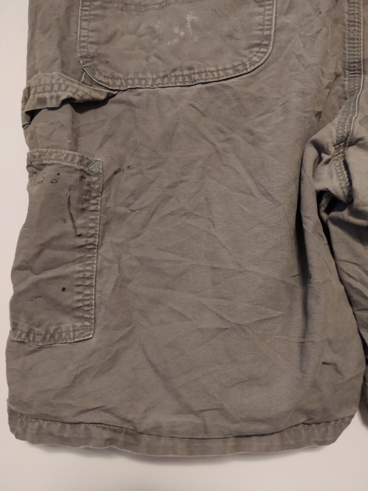 Carhartt Shorts Mens W40 Grey Cargo Utility Carpenter B147 FAT Paint Marks Work