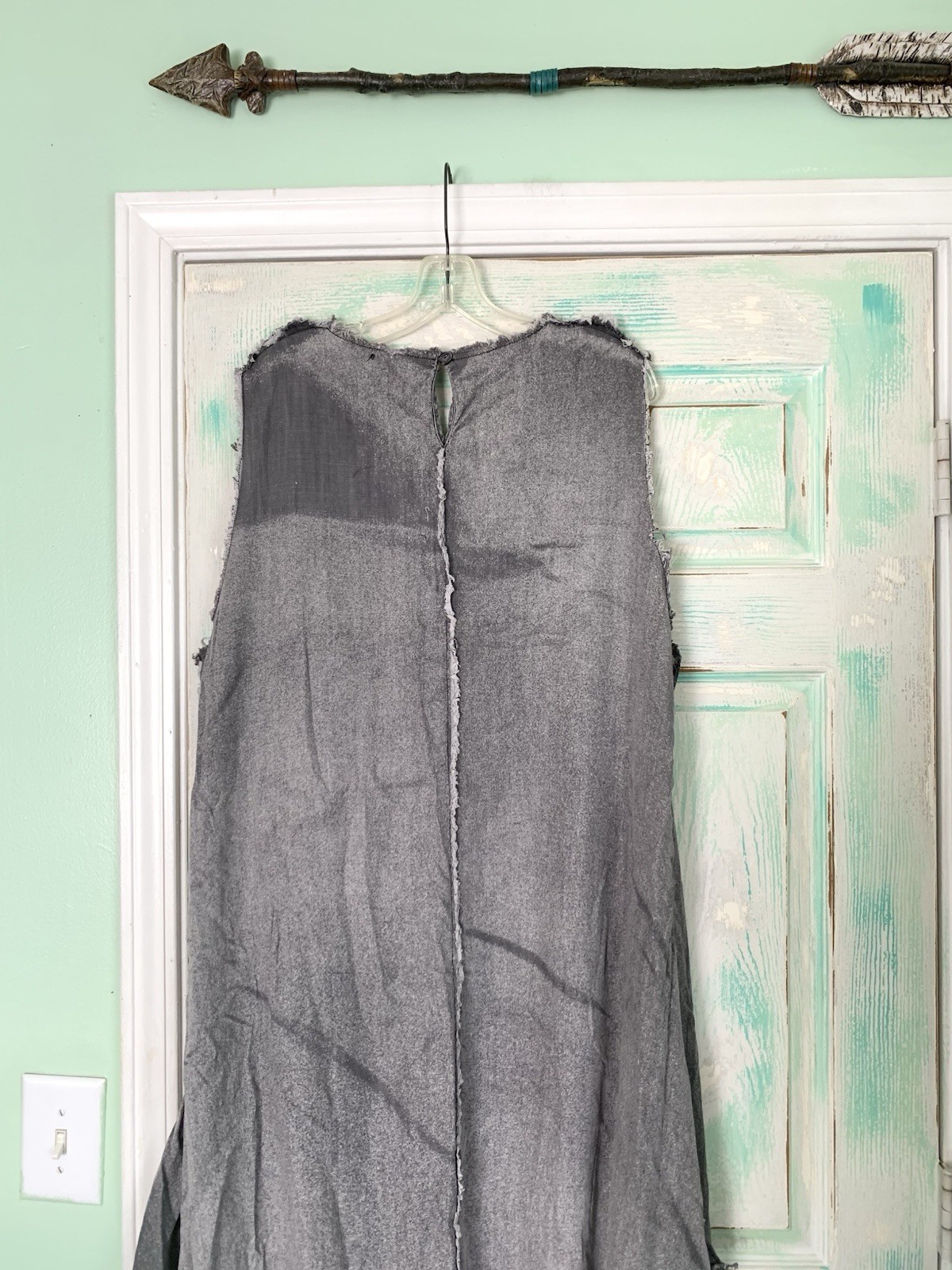 BRAND NEW A Rare Bird Purple/Grey Dip Dye Frayed Dress Size L/XL