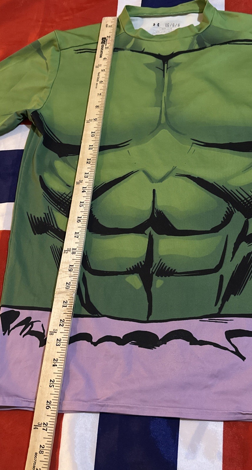Under Armour Hulk Compression Shirt Alter Ego Mens L Marvel HeatGear Gym Tee