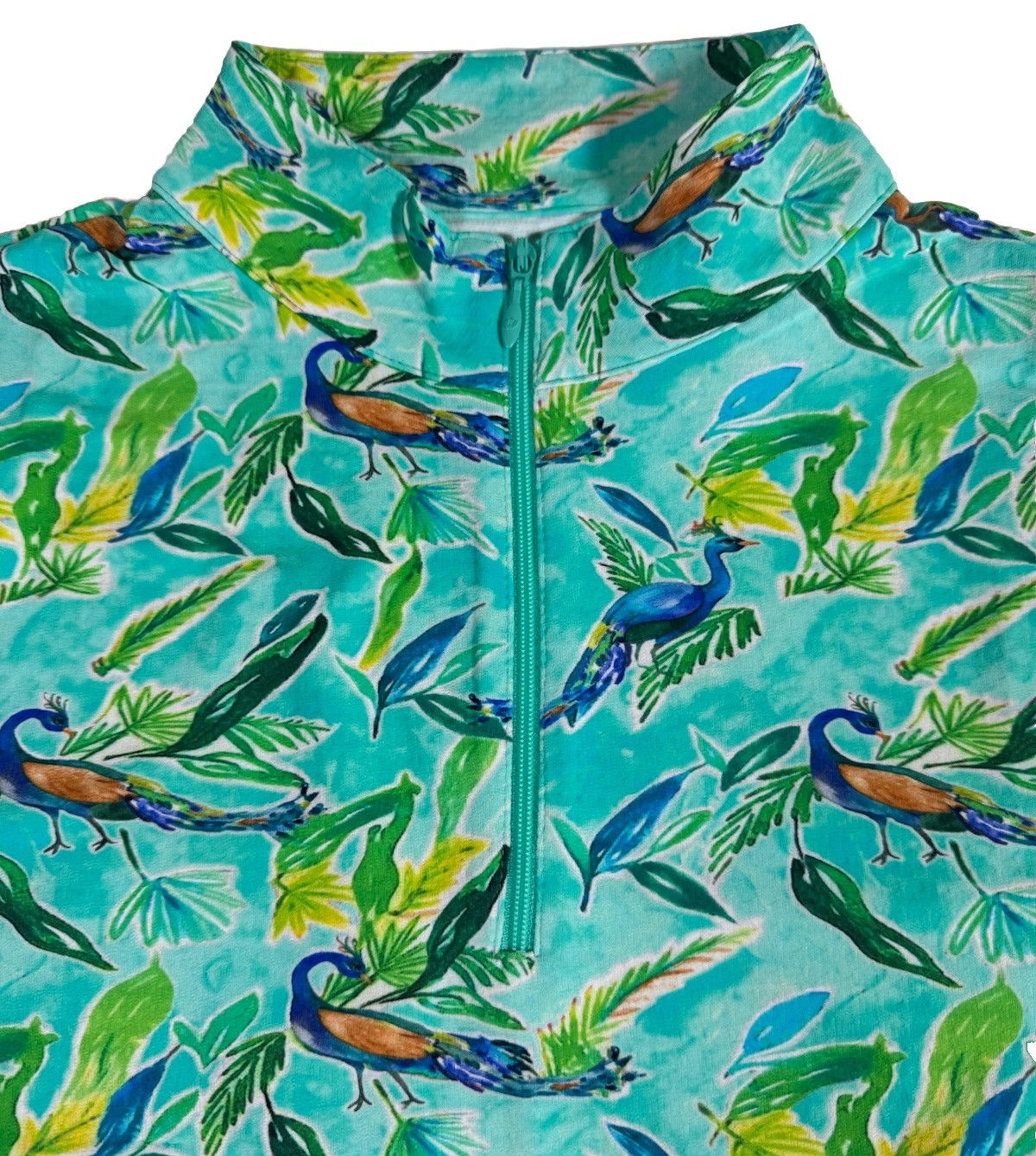 IBKUL Golf Tennis 1/4 Zip Top Pullover Shirt S M L XL Blue Long sleeve Q1