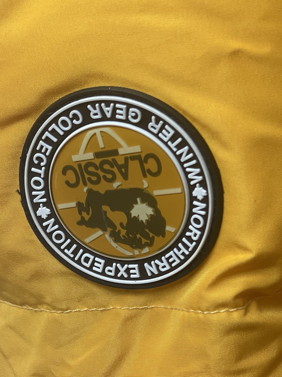 Northern Expedition Classic Model Yellow Parka Jacket Men’s Medium Hooded Coat