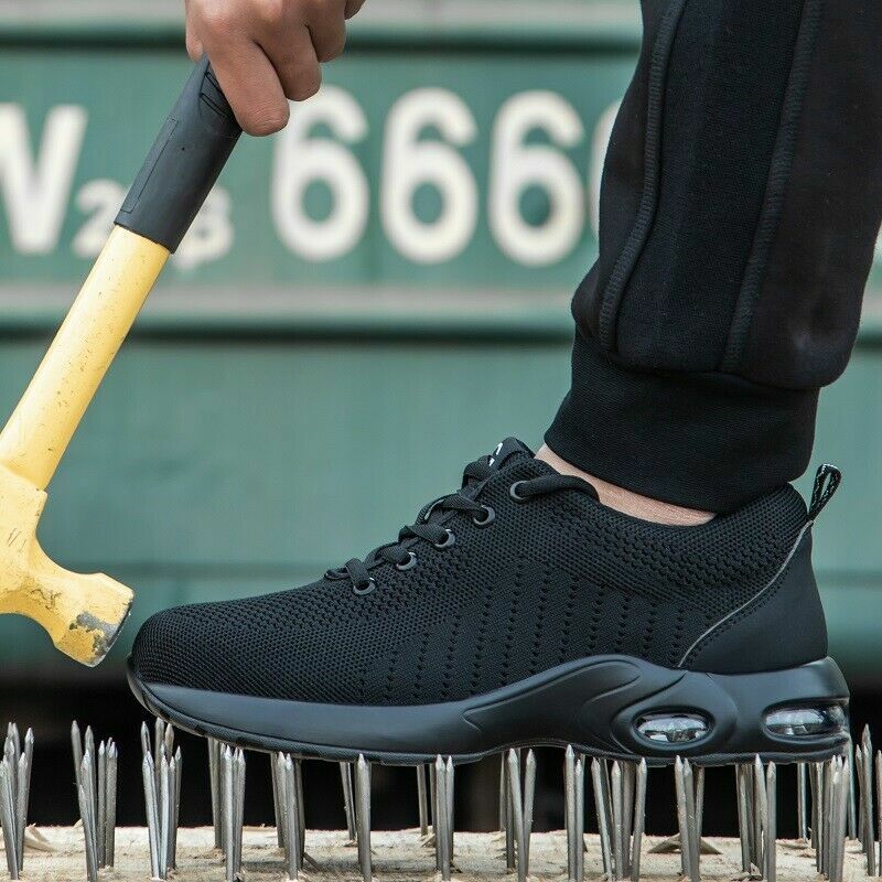 Mens Work Boots Safety Shoes Steel Toe shoes Sneakers Lightweight size 9 10 12