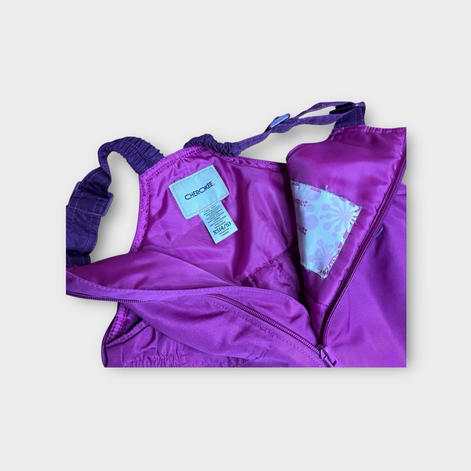 Cherokee Dark Magenta Pink Snow Bib