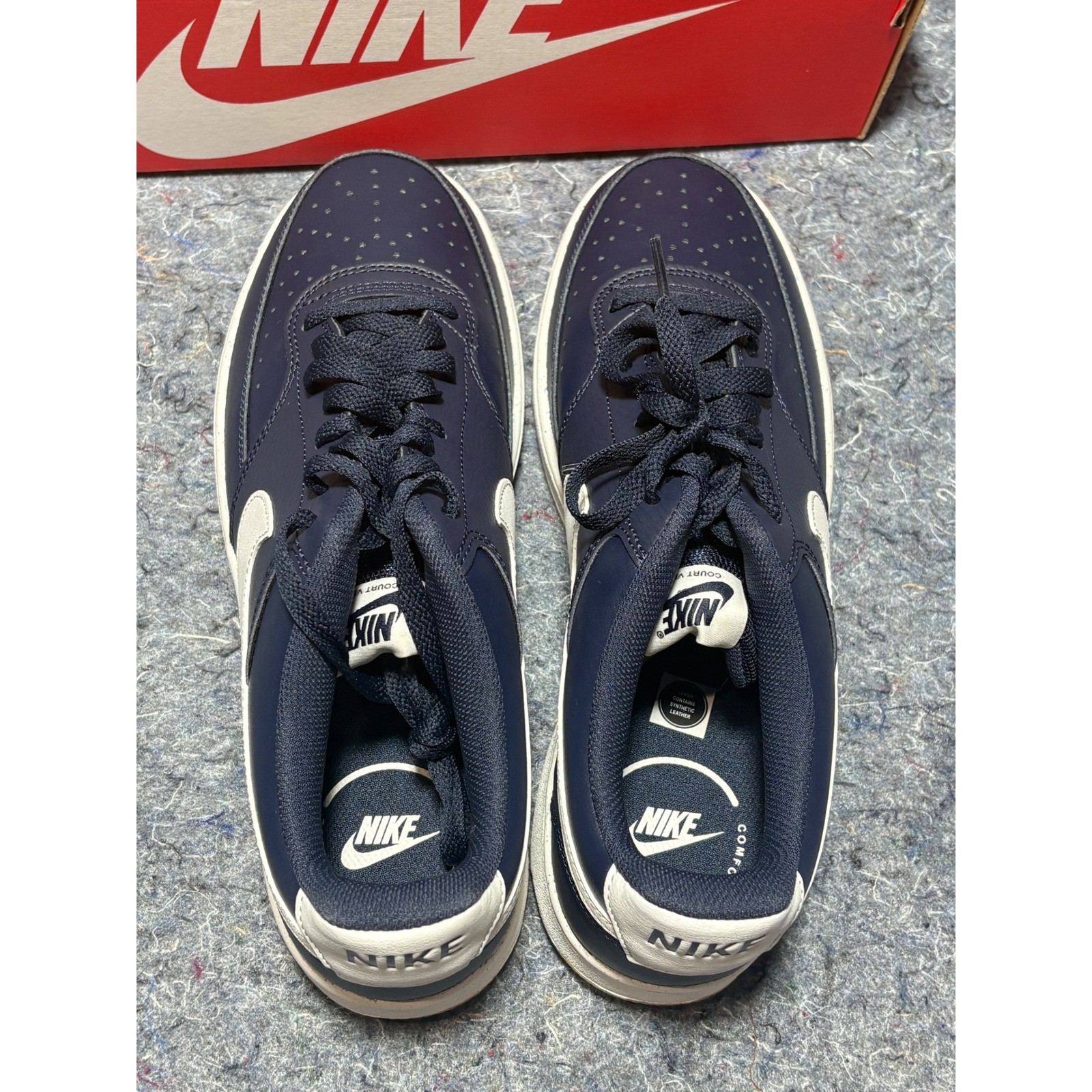 Nike Court Vision Lo Mens Sneakers Obsidian Summit White FZ5547 400