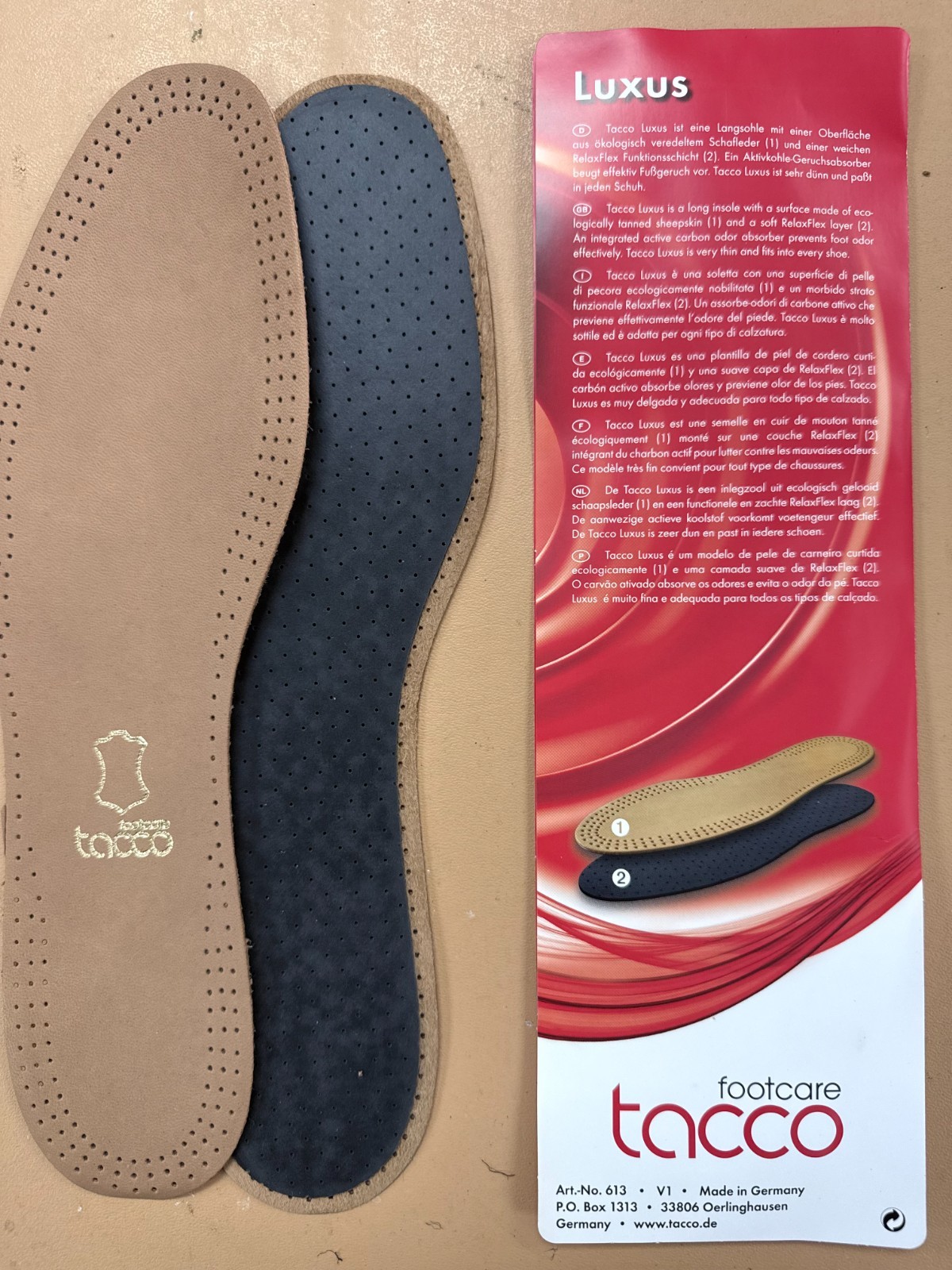 tacco leather insoles