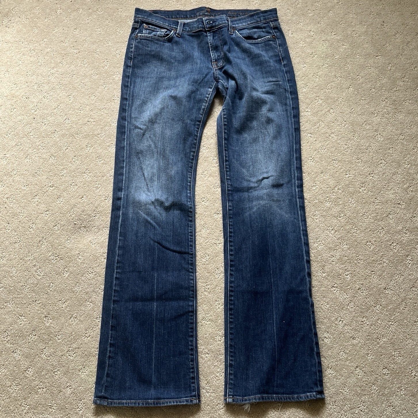 7 For All Mankind Dojo Women’s Bootcut Jeans Blue Medium Wash Mid Rise