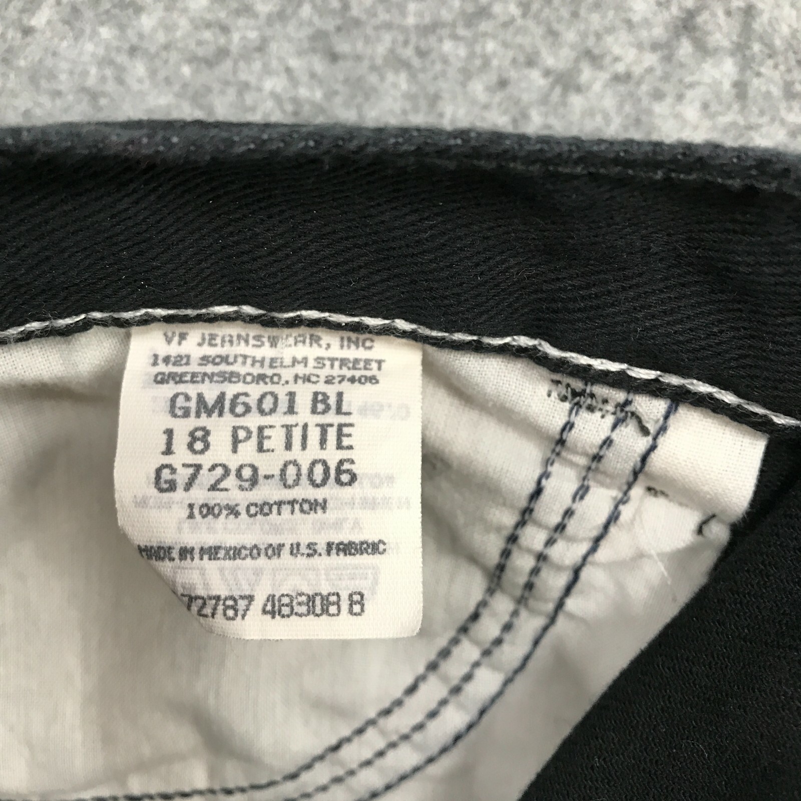 Gitano Jeans Women 18 Petite High Rise Denim Black Straight 5 Pocket 100% Cotton