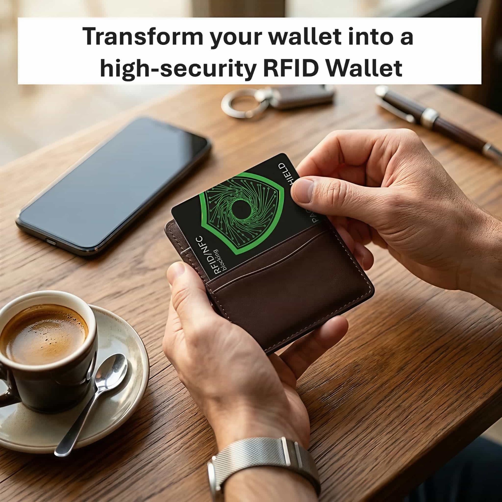 RFID Blocking Card (4 Pack) Identity Protection Wallet Credit Cards Debit ID NFC