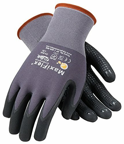 6 PR 34-844 MaxiFlex Nitrile Grip Foam Dotted Palm Coated PROTECTIVE WORK GLOVES