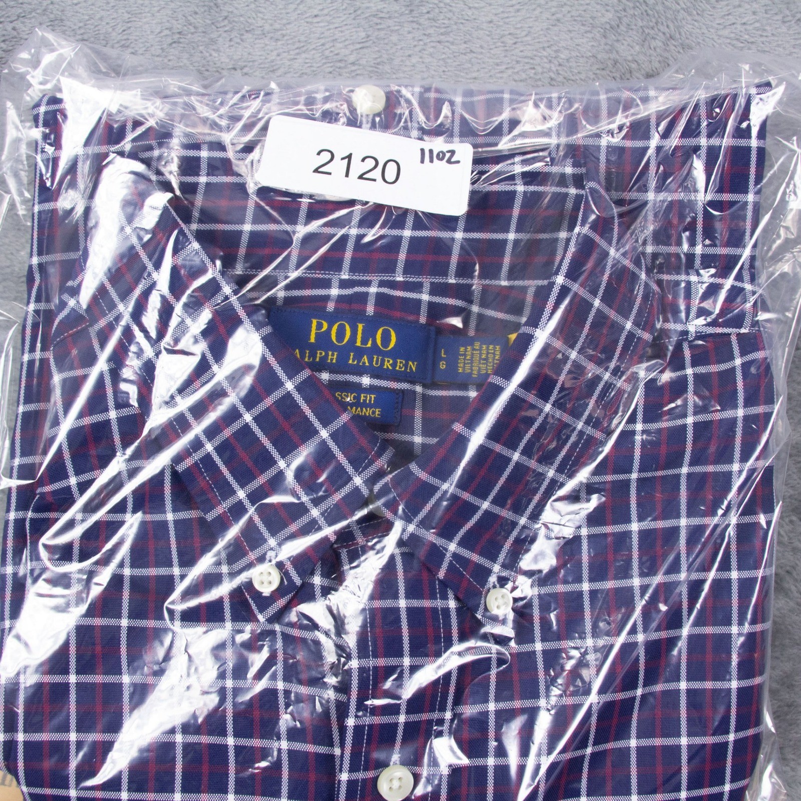 Polo Ralph Lauren Mens L Classic Fit Performance Nylon Poly Shirt Blue