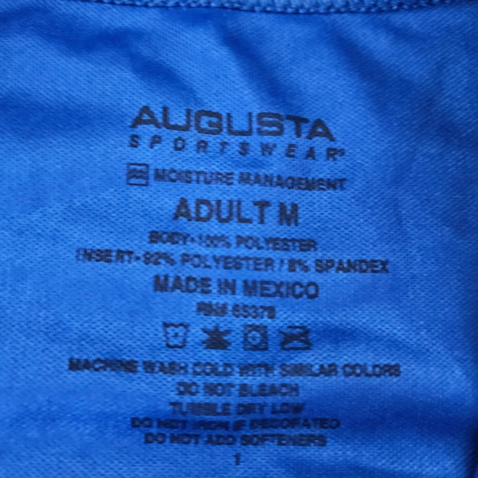 Augusta Sportswear Make Em Believe Adult M Blue Orange Raglan T Shirt