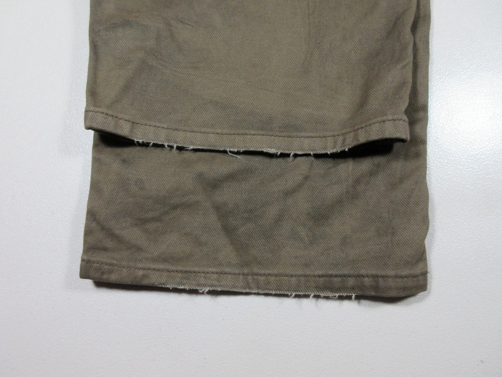 HUDSON mens brown distressed stained buttonfly Hunter work pant 34×32 NWT