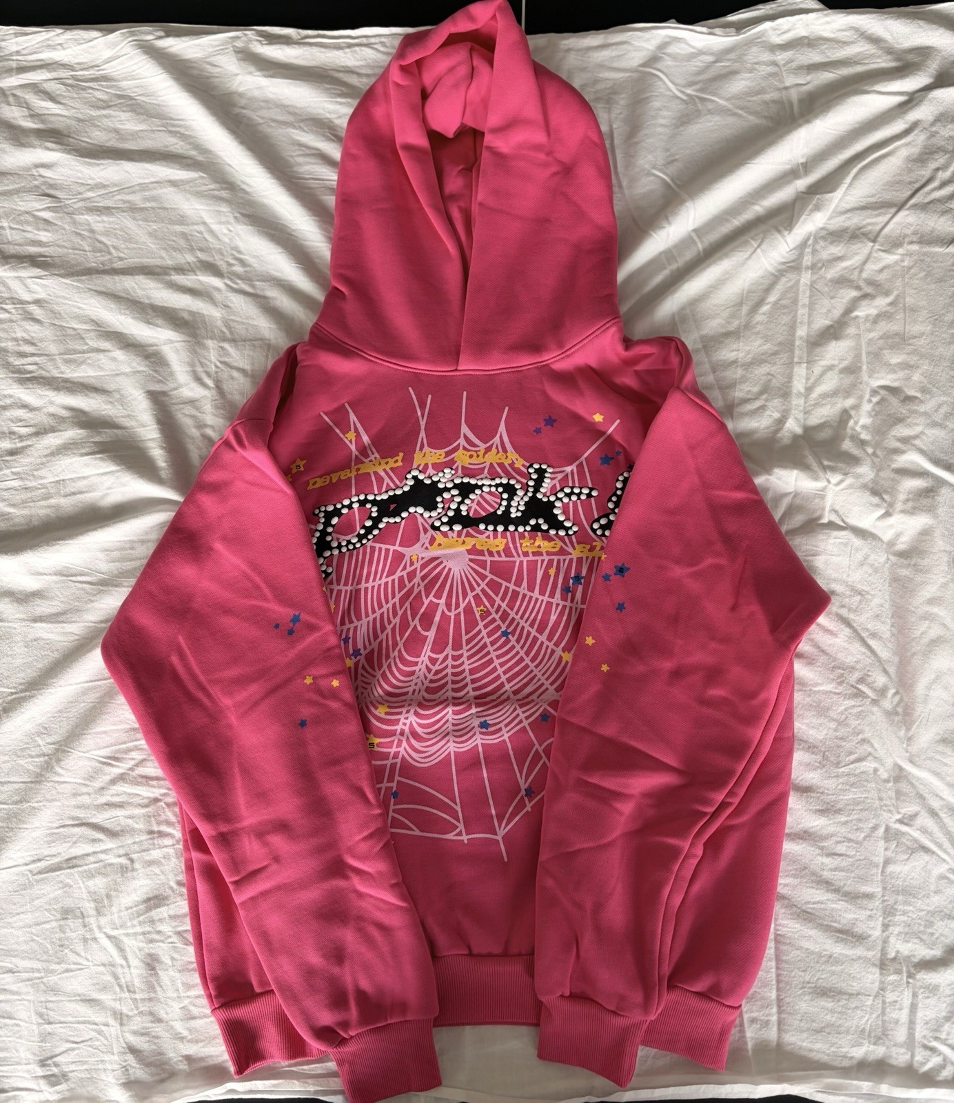 Brand New Pink Pink Sp5der Hoodie Men’s Medium