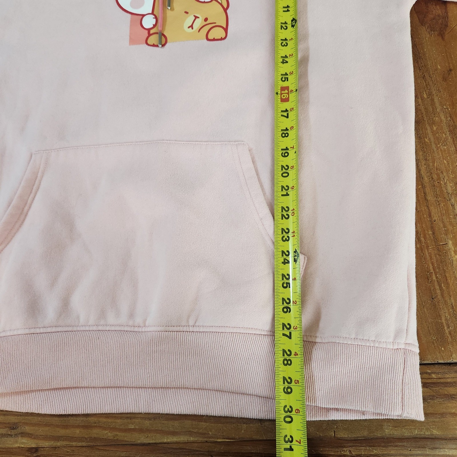 Milkmochabear Official Smooch & Snuggle Pink Fleece Hoodie Heavy Embroidered XXL